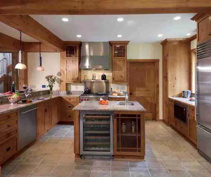 UltraCraft Cabinetry Knotty Alder Kitchen Cabinet in Natural
